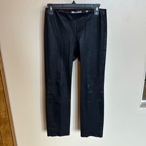 Vince Black Lambskin Ankle Pants